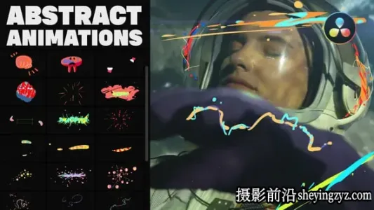 达芬奇模板-抽象手绘贴纸动画包模板 37298510