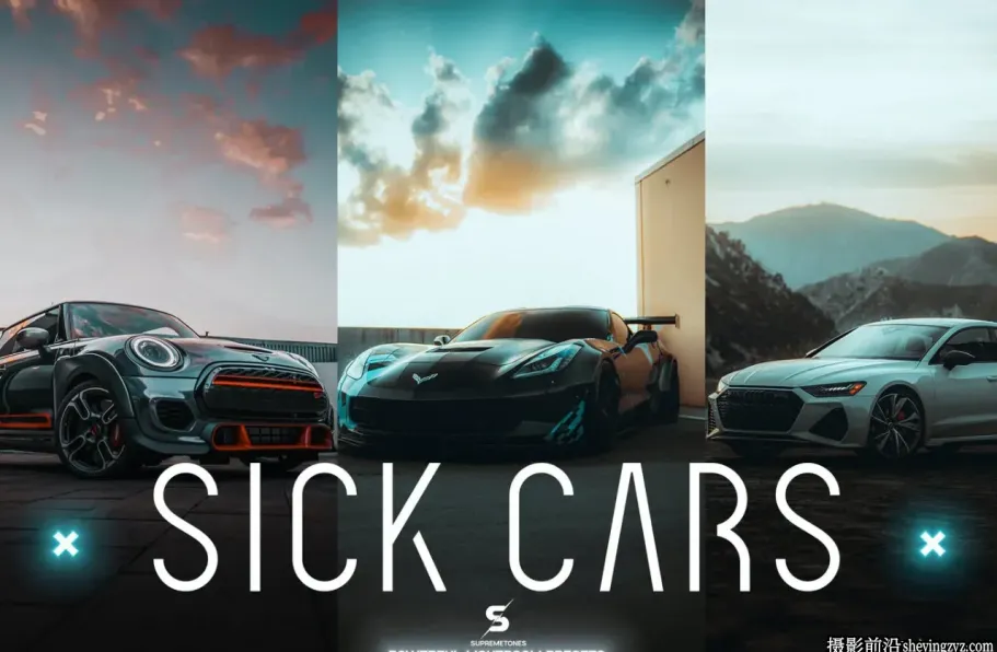 质感电影汽车摄影调色LR预设手机滤镜 Sick Cars Lightroom Presets