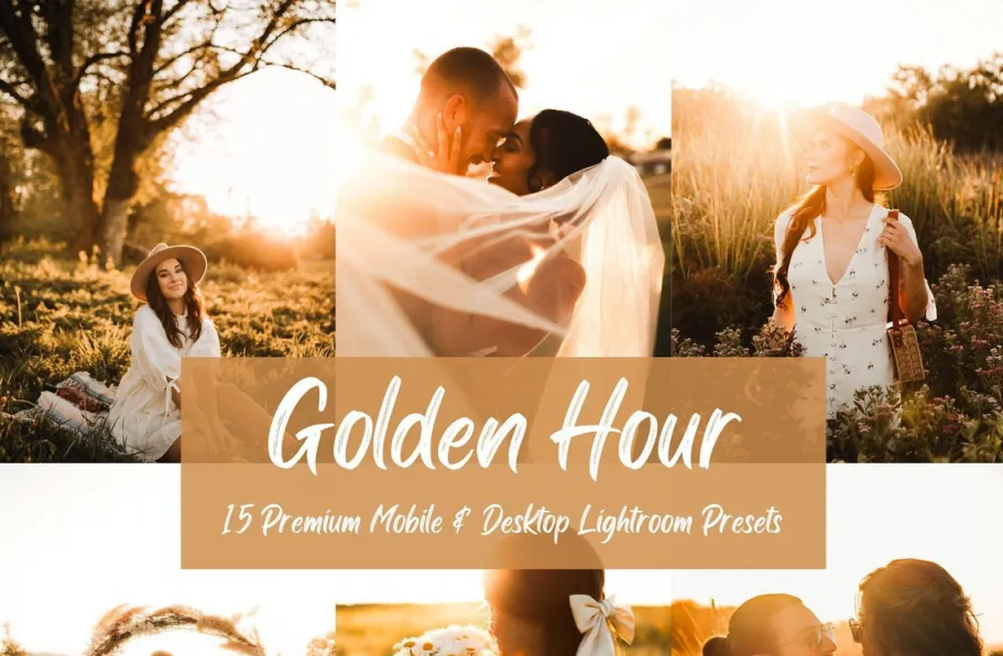 黄金时段逆光人像lr预设及手机lr预设 Golden Hour Lightroom Presets