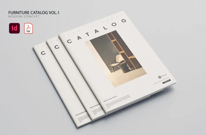 家具产品目录设计排版InDesign模板第1卷