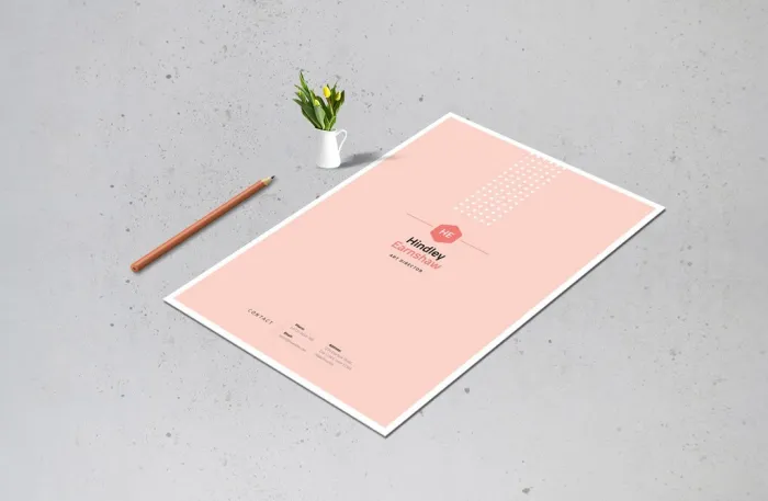红色的简历和求职信布局InDesign模板