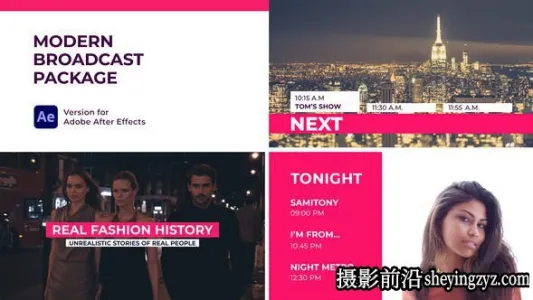 AE模板-时尚广告栏目包装片头模板- Modern Motion Broadcast Package