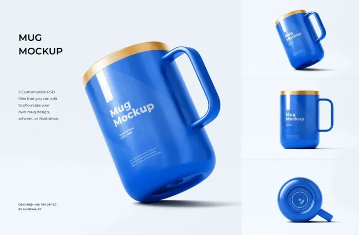 MockupCloud - 高品质品牌宣传杯马克杯样机模型免费下载