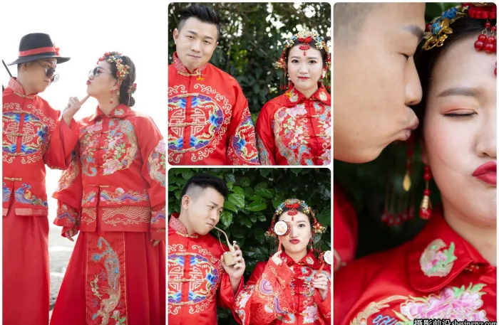免费摄影RAW原图-外景中式婚礼新郎新娘RAW素材52张