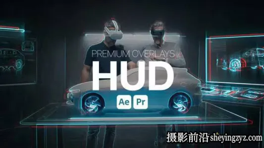 AE模板-科技感HUD背景叠加素材 Premium Overlays HUD