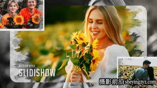 AE模板-水墨爱情照片相册片头模板 Photo Slideshow