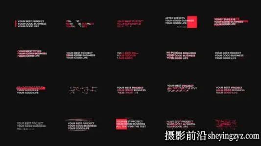 达芬奇模板-20个独特动作标题动画模板 VH-37222167