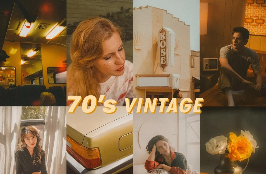 70年代的老式电影胶片LR预设及手机版LR预设 70's Vintage Presets