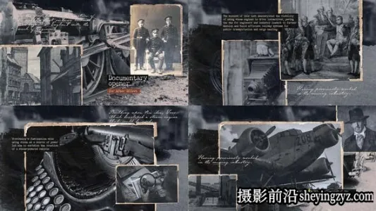 AE模板-复古回忆纪录片图片展示模板- Vintage Documentary Opener