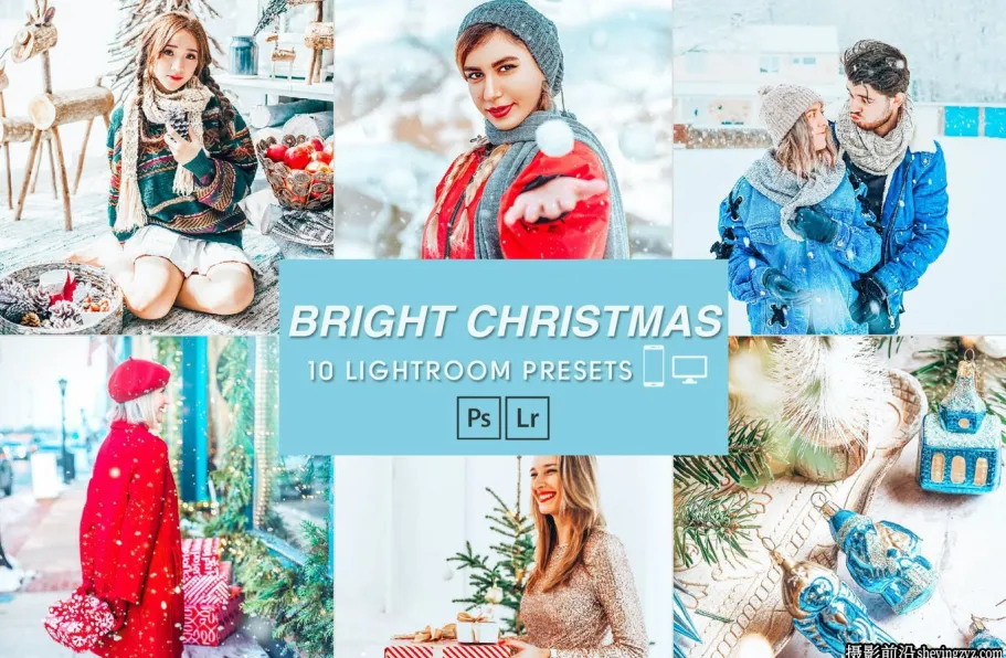 冬季明亮通透人像调色LR预设手机滤镜 Bright Christmas presets