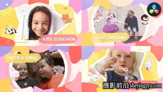 达芬奇模板-毕业相册卡通儿童幻灯片模板 VH-38001086