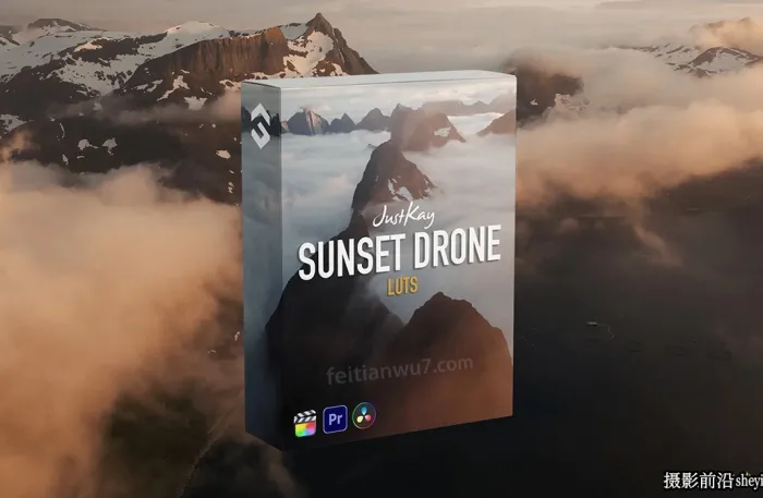 6个大疆无人黄金时段电影调色LUT预设 Justkay - Sunset Drone LUTs