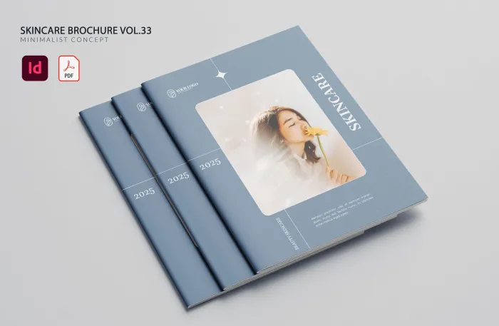 医美护肤手册第33卷InDesign模板