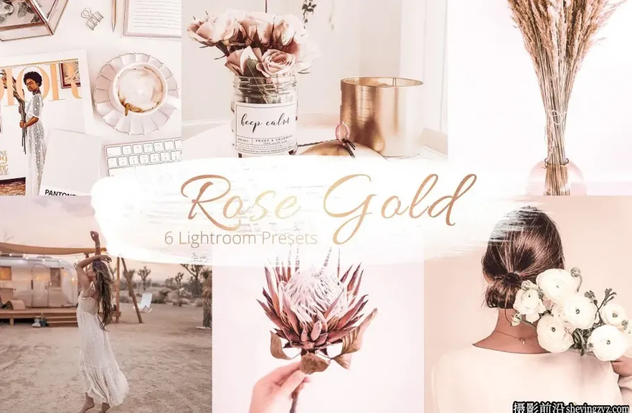 玫瑰金高级人像LR预设手机滤镜 Rose Gold  Presets Collection
