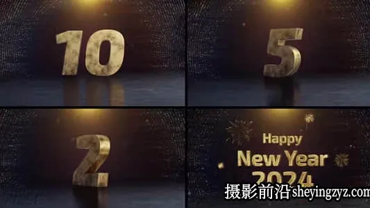 10秒数字倒计时片头模板 New Year Countdown