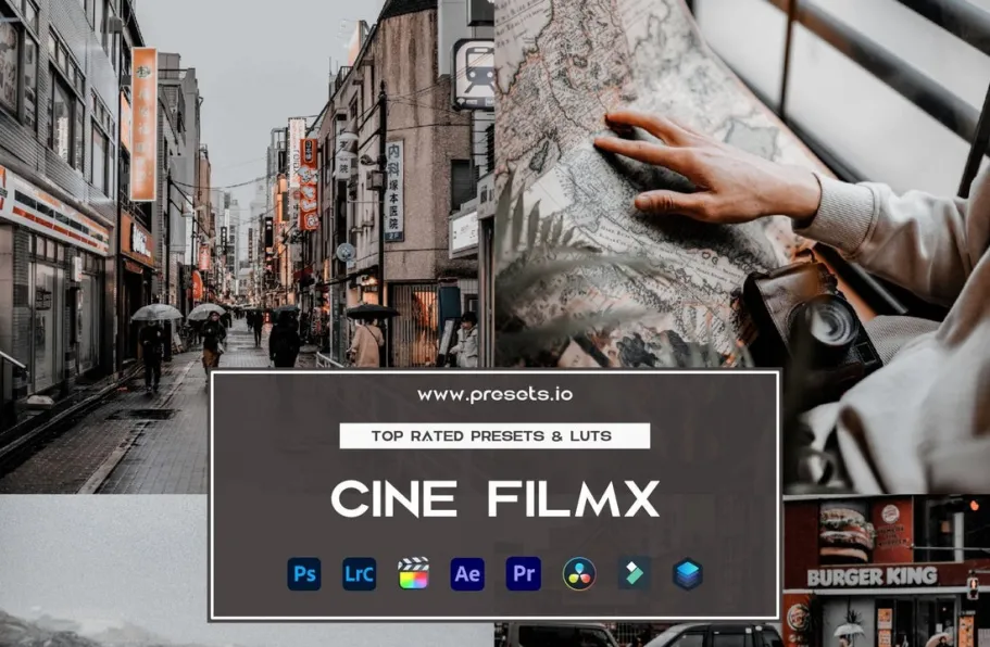 电影城市街头风光LR预设手机调色滤镜Cine Filmx Preset Collection