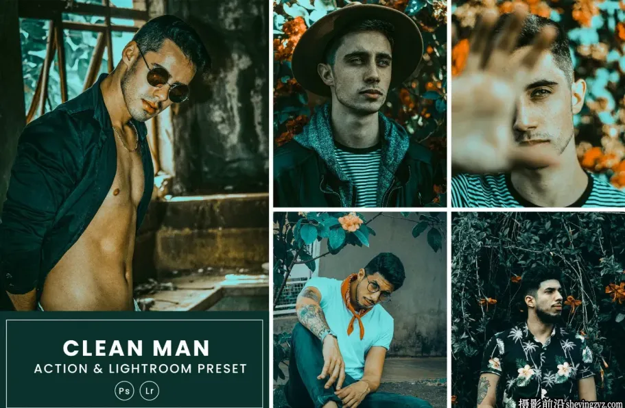 型男电影人像摄影LR调色滤镜 Clean Man Portrait Lightrom Preset