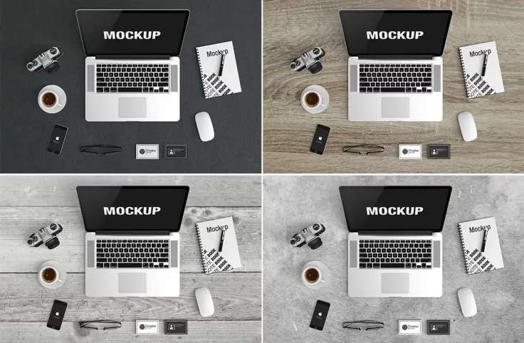 苹果电脑Macbook视网膜多场景样机模型效果图