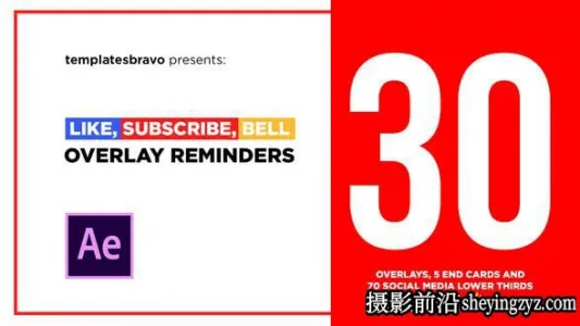 AE模板-网络短字幕元素动画模版 Youtuber V3