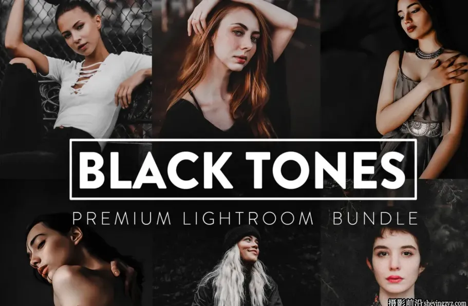 60+黑暗情绪人像LR预设手机调色滤镜Black Tones Lightroom Presets