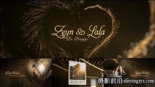 AE模板-婚礼照片相册片头模版 The Story of Love Valentines