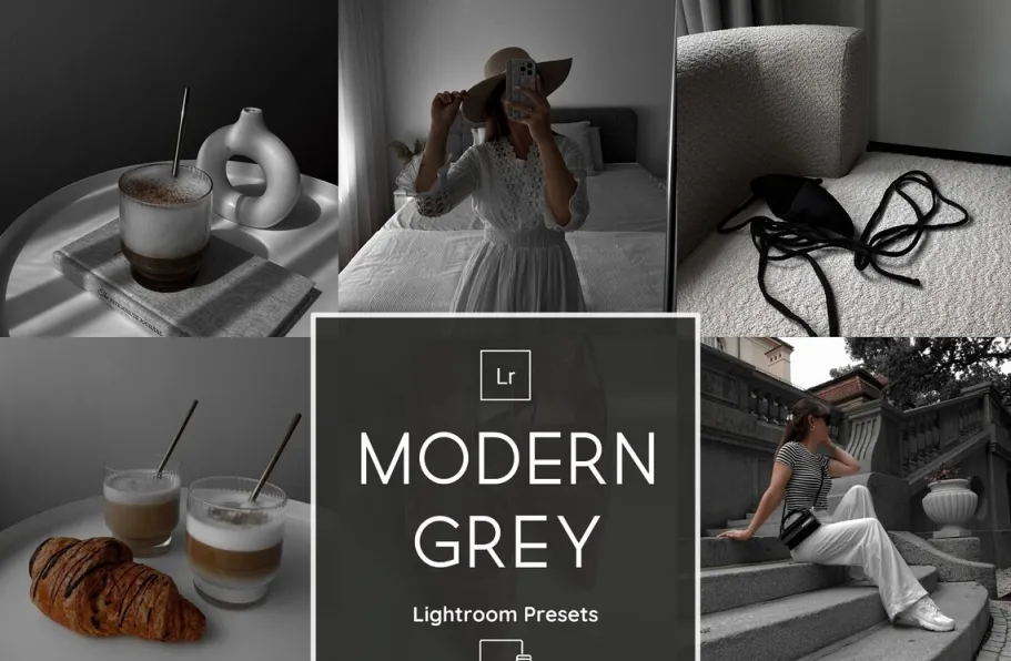 INS网红中性灰人像Lr预设及手机预设 Modern Lightroom Presets