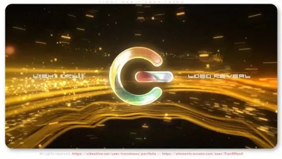 AE模板-动态光源穿过场景光轨LOGO标志模板VH-61753994