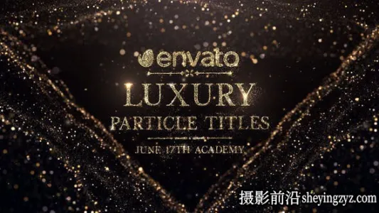 AE模板-奢华金色粒子背景文字片头 Luxury Particle Titles