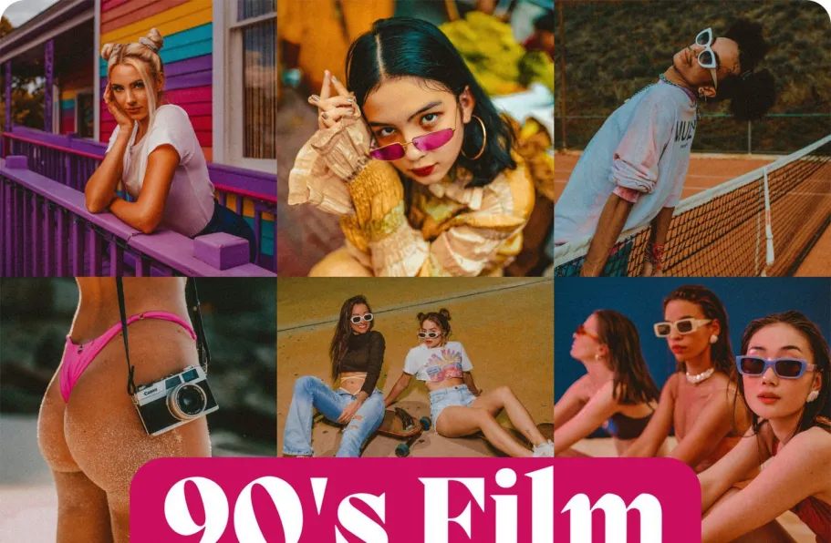 90年代胶片LR预设及ACR预设 LOUMARKS 90s Film Lightroom Presets
