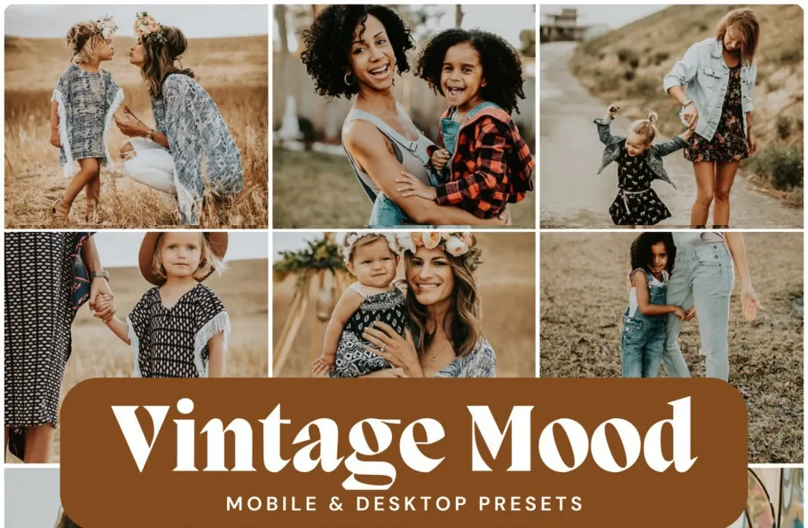 温暖复古胶片色彩Lr预设 LouMarks-Vintage Mood Lightroom Presets