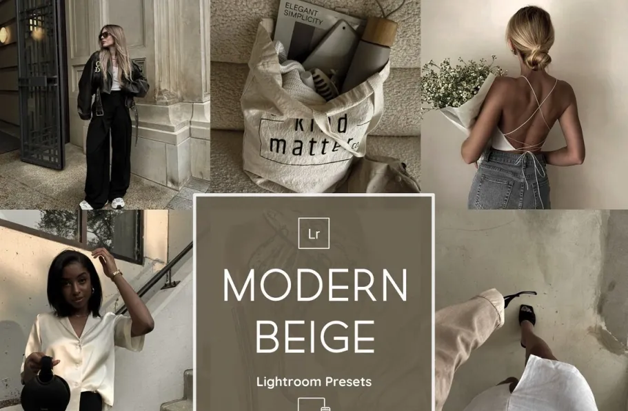 INS网红米色系人像免费lr预设/手机lr预设 Beige Lightroom Presets