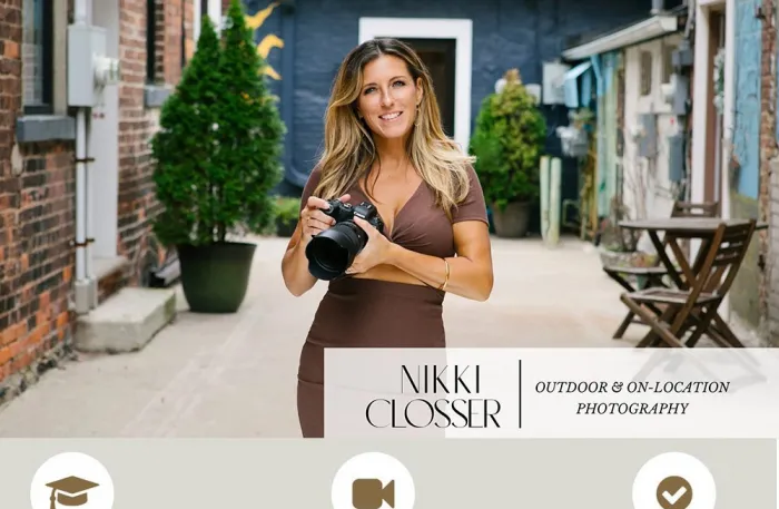 Nikki Closser室内外人像摄影教程13套完整版教程-中英字幕