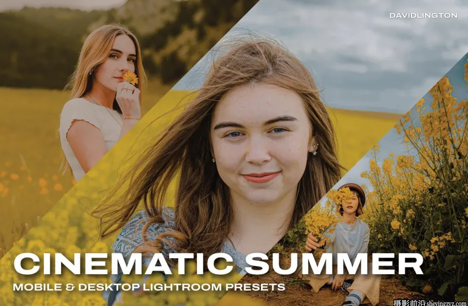 夏季电影人像调色LR预设和LUT预设 CINEMATIC SUMMER Presets & LUT