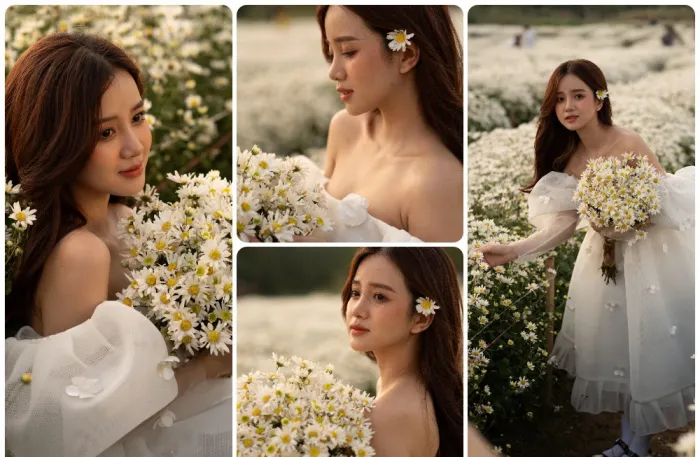 户外邹菊花海美女人像摄影RAW原图11张