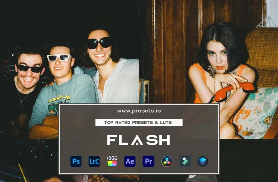 电影闪光胶片人像调色Lightroom预设 Presets.io – Flash Preset