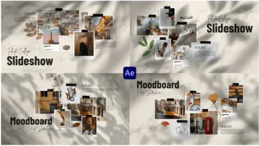 AE模板-情绪板照片幻灯片展示模板 VH-53620794