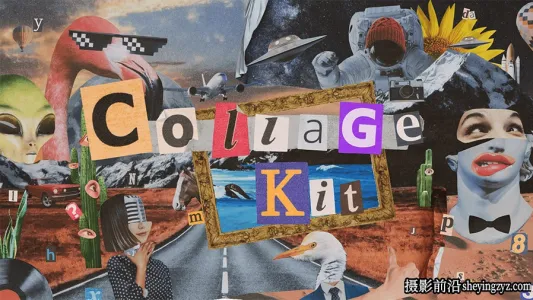 AE脚本模版-398种复古拼贴贴纸动画模版 Collage Kit Constructor