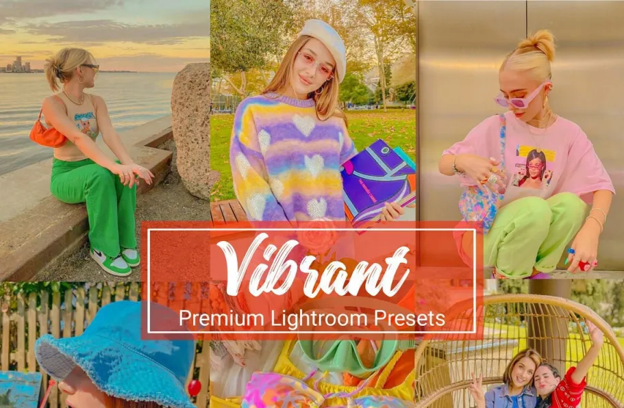 INS风格人像Lightroom预设及手机lr预设 Vibrant Lightroom Presets