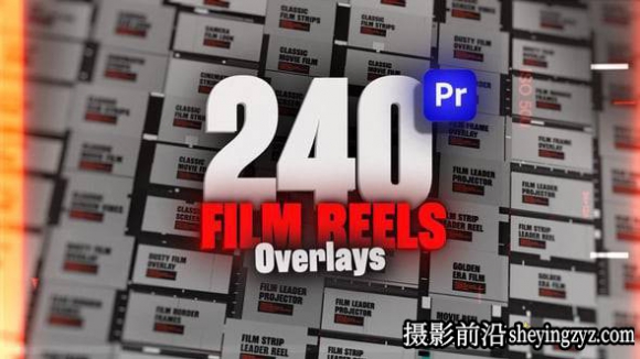 PR模板-240种老电影胶片边框叠加动画模板-VH-53921941