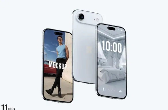 逼真的iPhone 17 Air PS样机模型合集