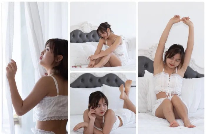 美女室内私房人像摄影未修RAW原图练习素材11张
