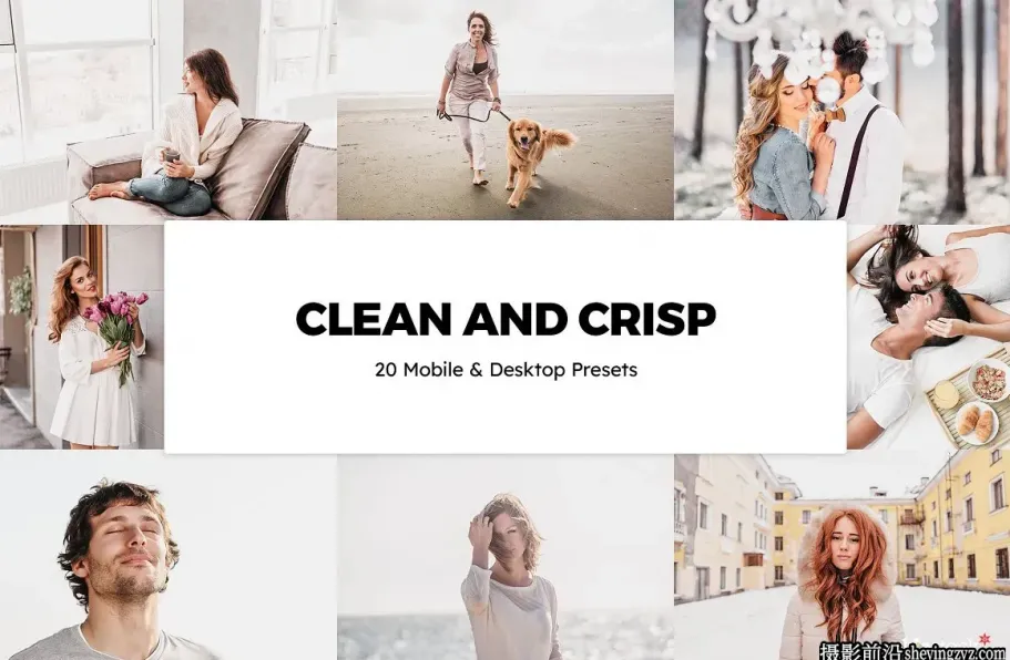 干净清爽胶片人像调色LR预设及LUT预设Clean Crisp Presets & LUTs