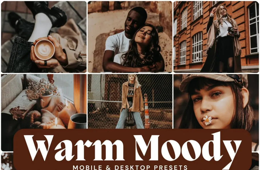 温暖忧郁情绪电影人像Lightroom预设 LouMarks -Warm Moody Presets