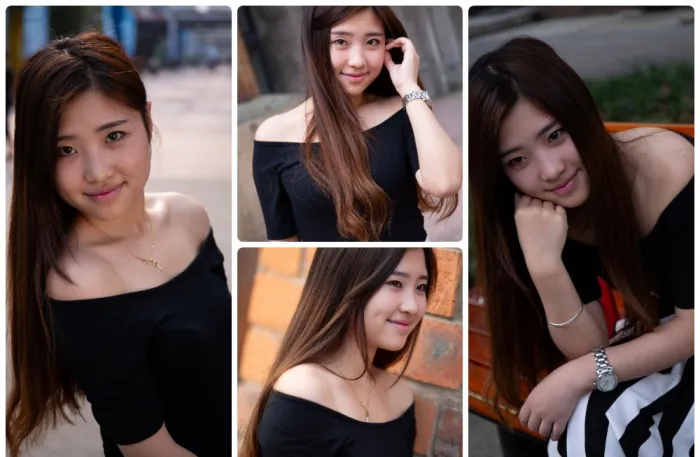 外拍街拍漂亮甜美大美女人像摄影RAW原图素材14张