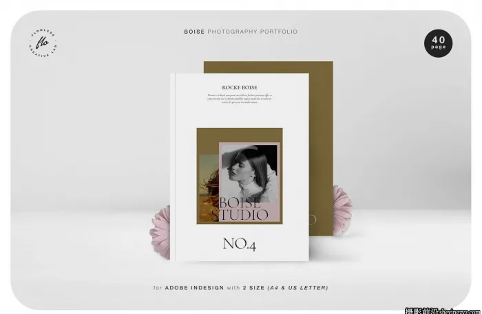 摄影作品集时尚杂志屏蔽布局InDesign模板素材
