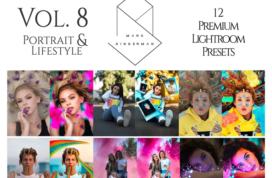 12种Mark Singerman肖像LR预设第8卷 Lightroom Portrait Presets