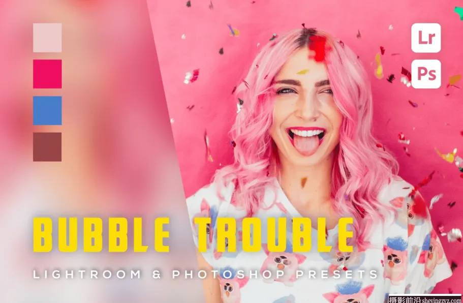 泡泡糖明亮色彩lr预设手机lr预设Bubble Trouble Lightroom Presets