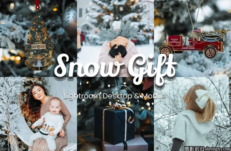 冬季人像风光调色滤镜FilterGrade - Snow Gift Lightroom and Lut