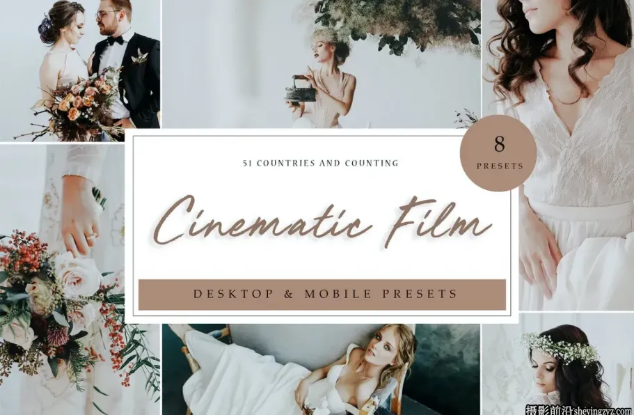 电影婚礼人像调色LR预设手机滤镜 Cinematic Film Lightroom Presets