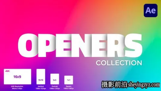 AE模板- 网络时尚视频文字排版快闪片头模板 Openers Pack